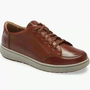 Josef Seibel Men's David 03 Leather Lace-Up Sneakers Cognac Size 41 Men’s 7/7.5